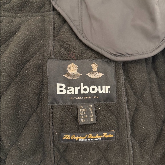 Barbour Quilted Black Utility Jacket - Picture 3 of 5